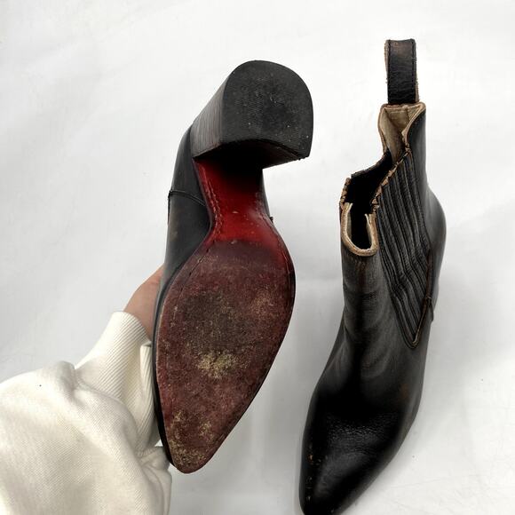 Freebird 8 Brown Distressed Leather Janelle Chelsea Booties - Picture 6 of 7